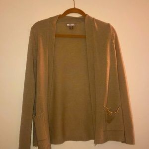 tan sweater